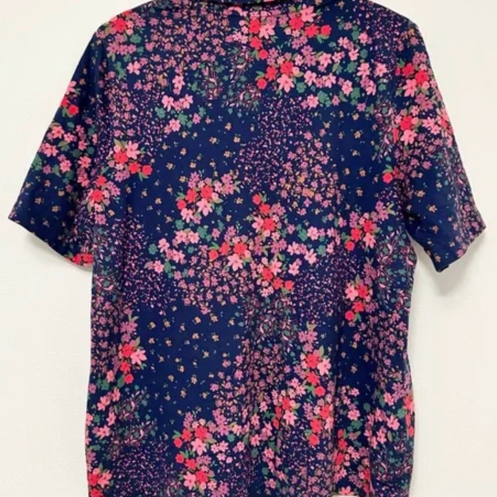 NWT Isaac Mizrahi Live Floral Polo Top Preppy Casual Shirt - Picture 3 of 6